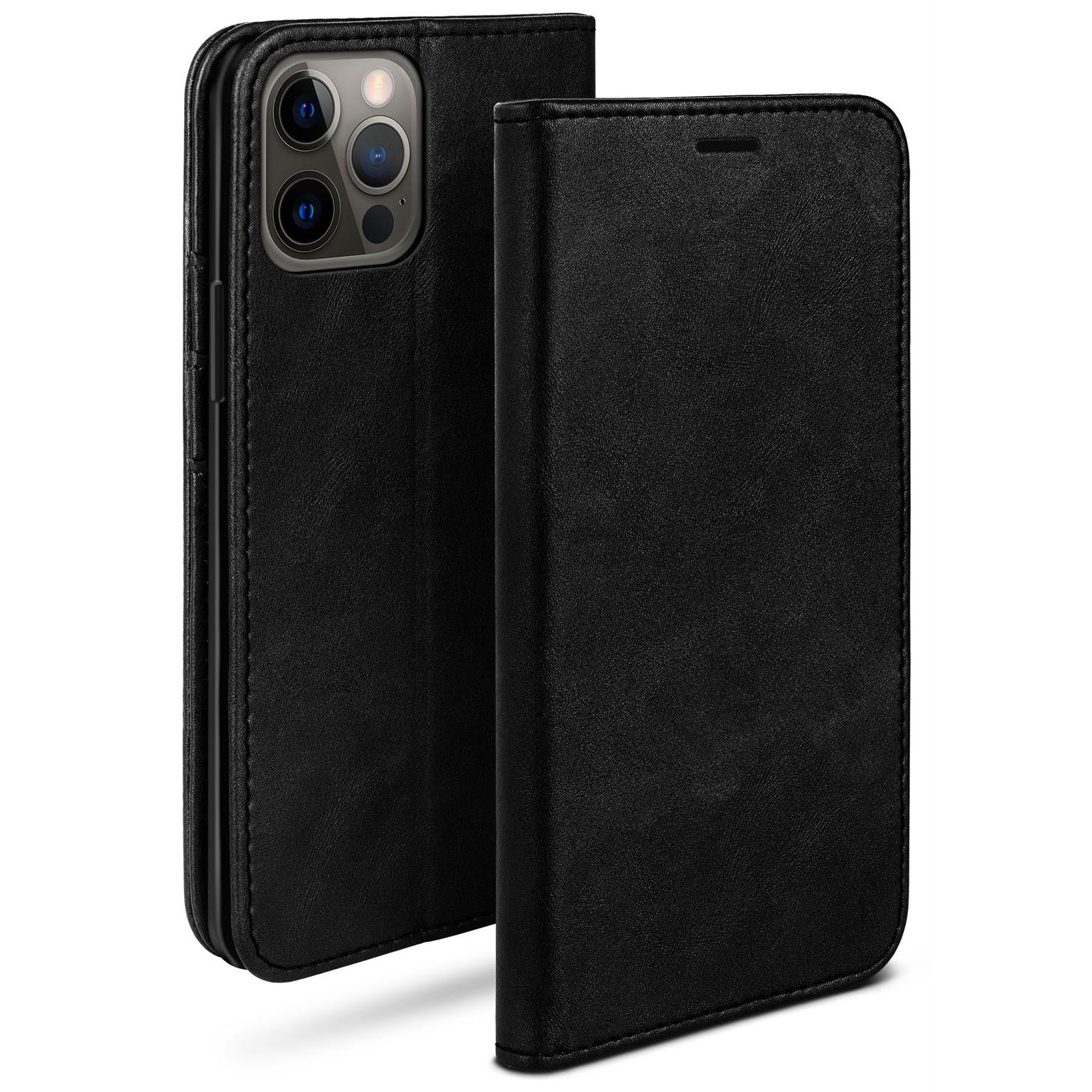 moex Casual Case iPhone 12 Pro Hülle klappbar Leder Optik – Weiteres Produktbild 1 moex Casual Case iPhone 12 Pro Hülle klappbar Leder Optik – Weiteres Produktbild 1