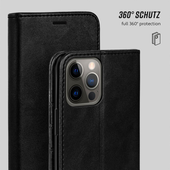moex Casual Case iPhone 12 Pro Hülle klappbar Leder Optik – Weiteres Produktbild 6