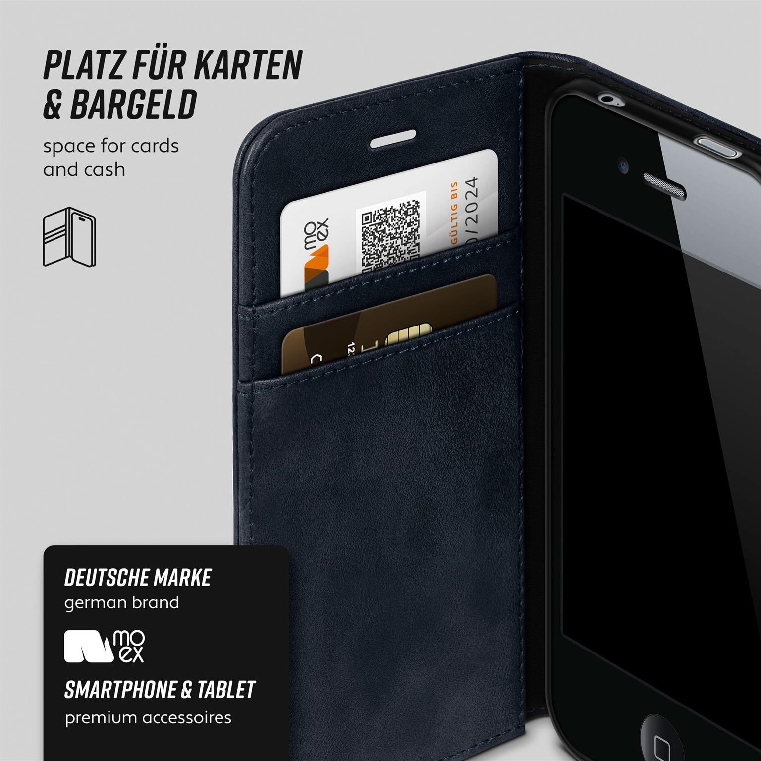 moex Casual Case iPhone 4 Hülle klappbar Leder Optik – Weiteres Produktbild 3 moex Casual Case iPhone 4 Hülle klappbar Leder Optik – Weiteres Produktbild 3