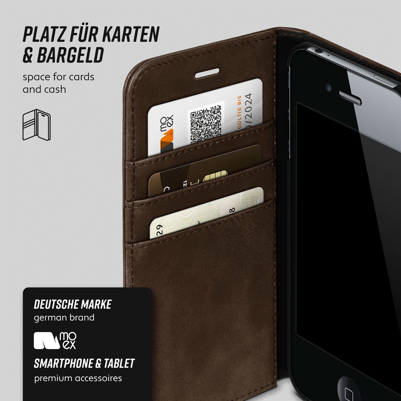 moex Casual Case iPhone 4S Hülle klappbar Leder Optik – Weiteres Produktbild 3 moex Casual Case iPhone 4S Hülle klappbar Leder Optik – Weiteres Produktbild 3