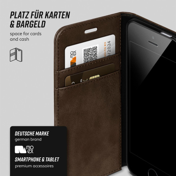 moex Casual Case iPhone 5 Hülle klappbar Leder Optik – Weiteres Produktbild 3