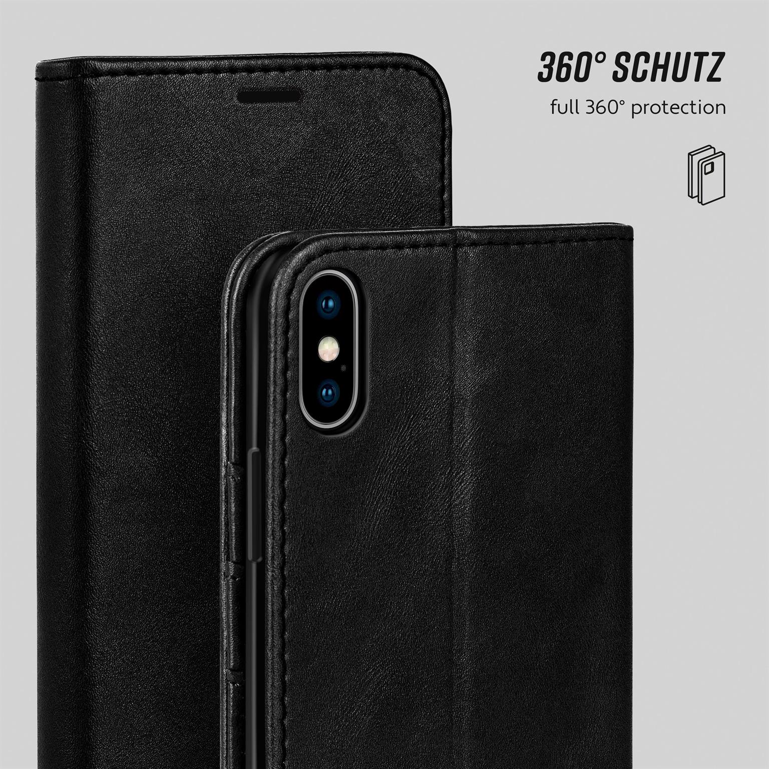 moex Casual Case iPhone XS Max Hülle klappbar Leder Optik – Weiteres Produktbild 5