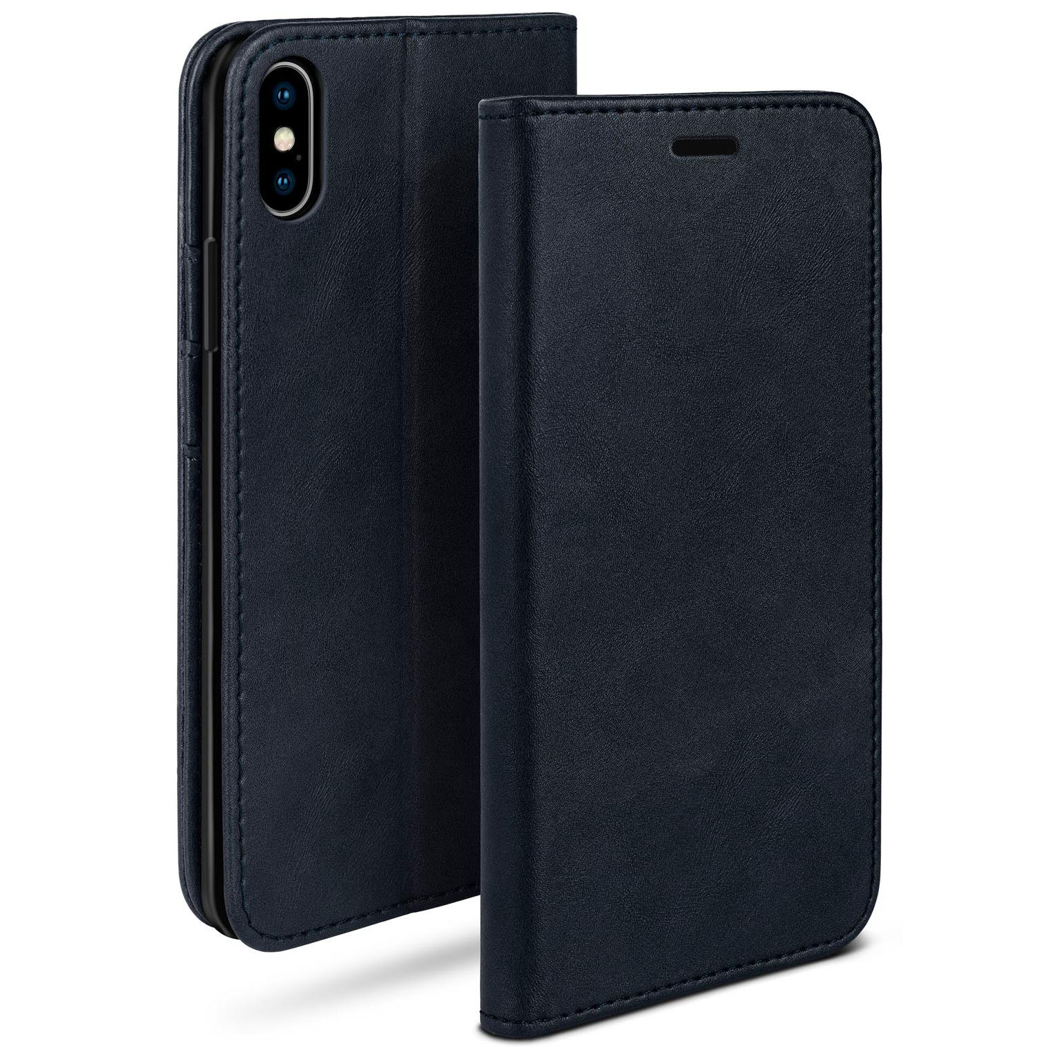 moex Casual Case iPhone XS Hülle klappbar Leder Optik – Weiteres Produktbild 1 moex Casual Case iPhone XS Hülle klappbar Leder Optik – Weiteres Produktbild 1