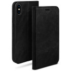 moex Casual Case iPhone XS Hülle klappbar Leder Optik – Weiteres Produktbild 1