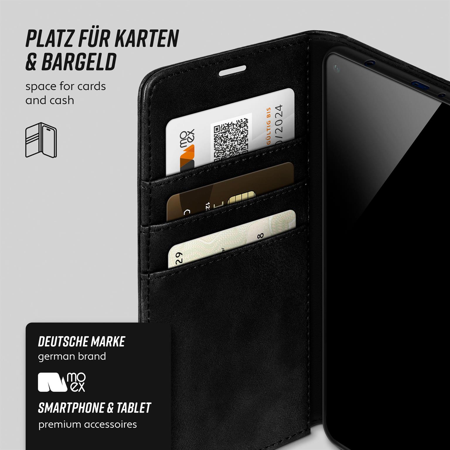 moex Casual Case Huawei Honor View 20 Hülle klappbar Leder Optik – Weiteres Produktbild 2