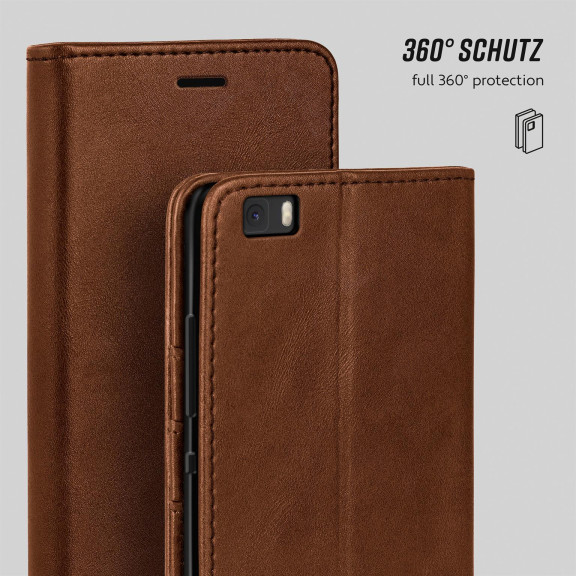 moex Casual Case Huawei P8 Lite 2015 Hülle klappbar Leder Optik – Weiteres Produktbild 6