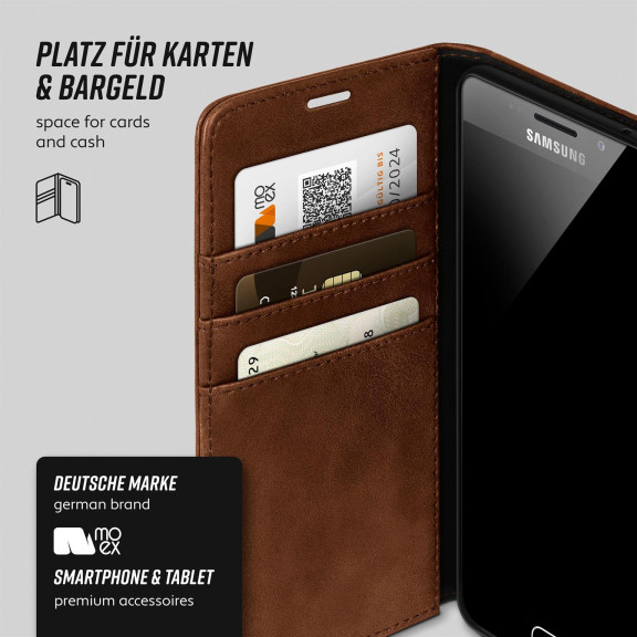 moex Casual Case Samsung Galaxy A5 (2016) Hülle klappbar Leder Optik – Weiteres Produktbild 3