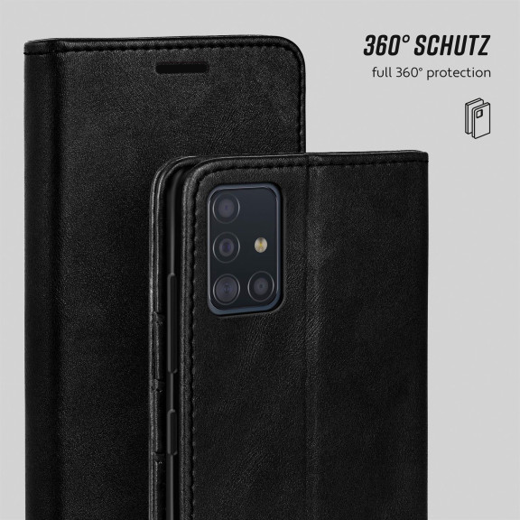 moex Casual Case Samsung Galaxy A51 Hülle klappbar Leder Optik – Weiteres Produktbild 6