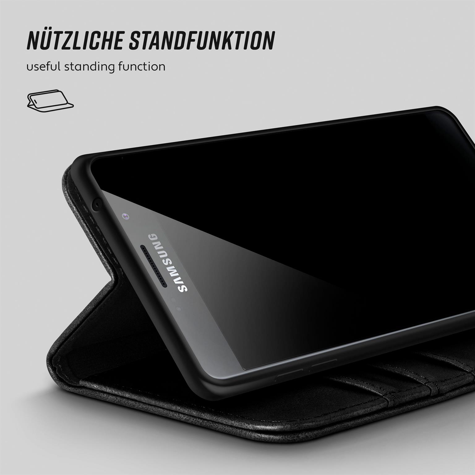 moex Casual Case Samsung Galaxy A7 (2016) Hülle klappbar Leder Optik – Weiteres Produktbild 3