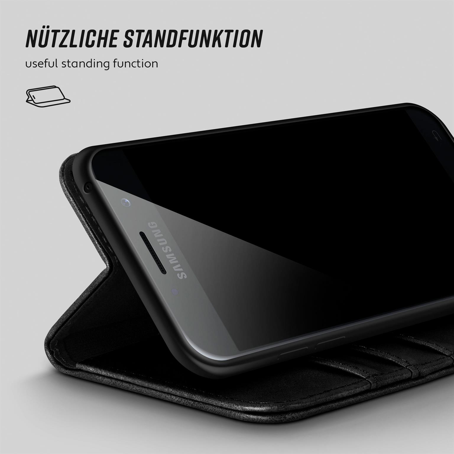 moex Casual Case Samsung Galaxy A7 (2017) Hülle klappbar Leder Optik – Weiteres Produktbild 3