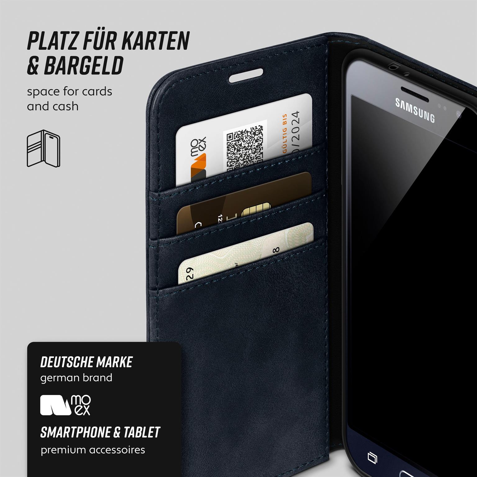 moex Casual Case Samsung Galaxy J3 (2016) Hülle klappbar Leder Optik – Weiteres Produktbild 3 moex Casual Case Samsung Galaxy J3 (2016) Hülle klappbar Leder Optik – Weiteres Produktbild 3