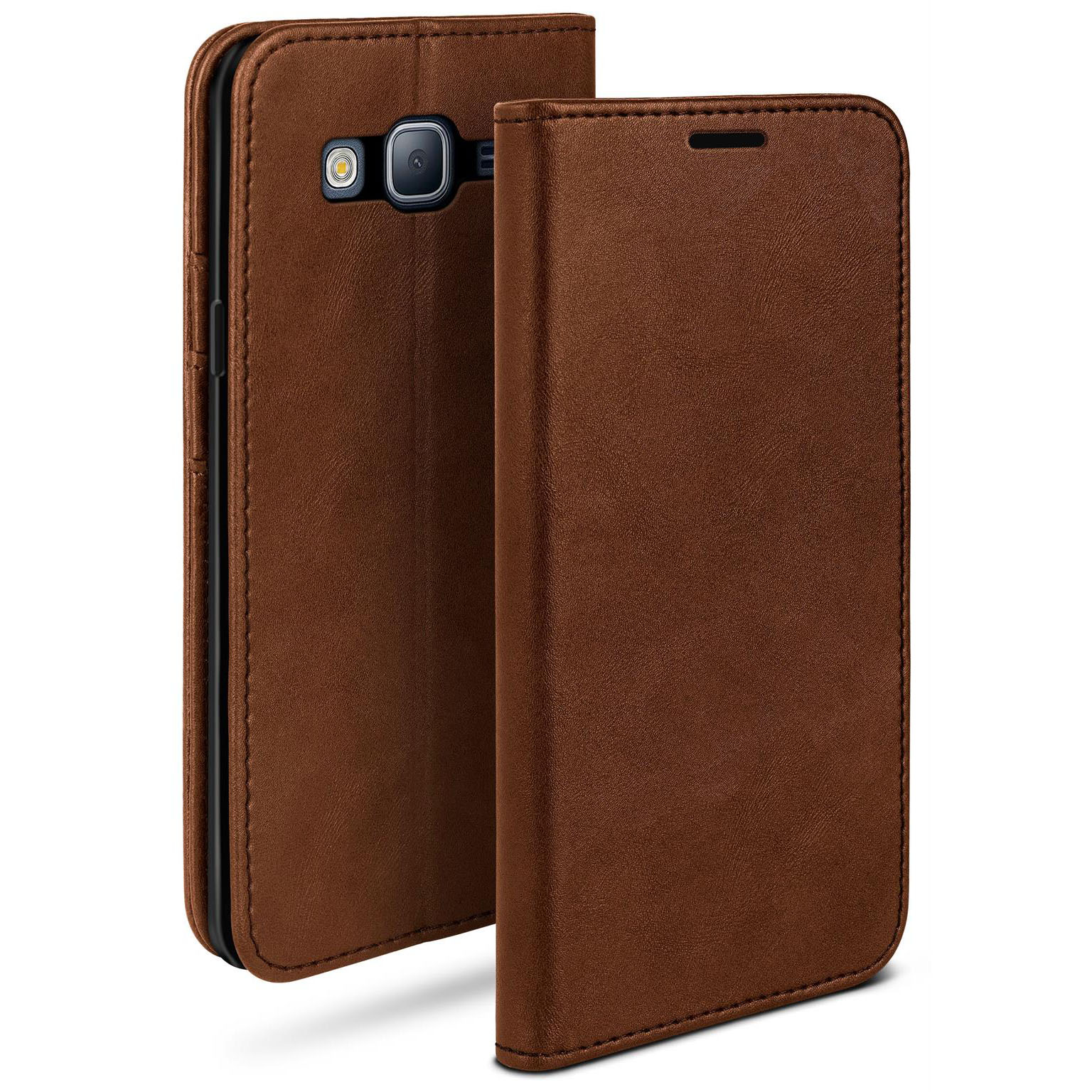 moex Casual Case Samsung Galaxy J3 (2016) Hülle klappbar Leder Optik – undefined