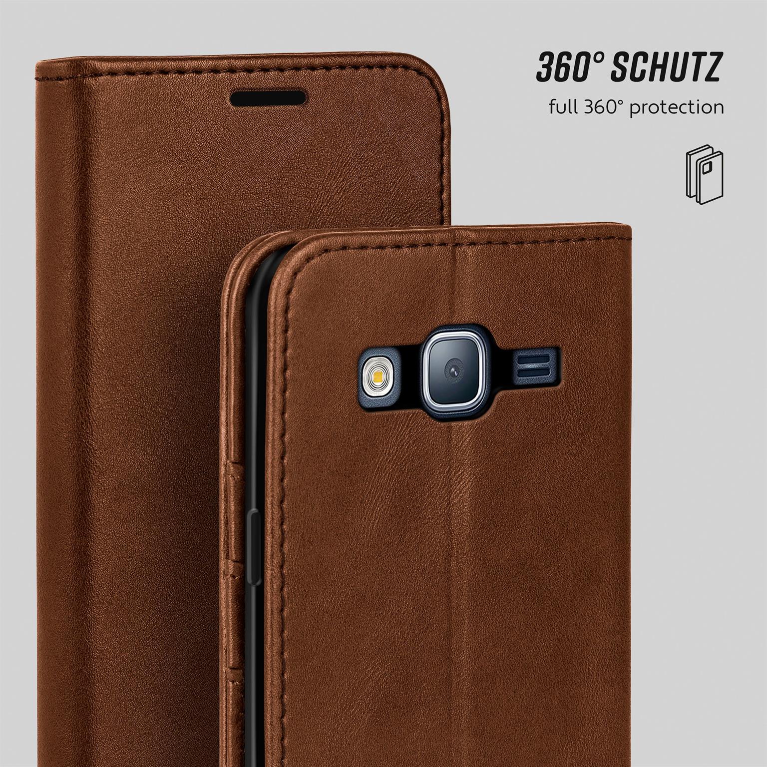 moex Casual Case Samsung Galaxy J3 (2016) Hülle klappbar Leder Optik – Weiteres Produktbild 5