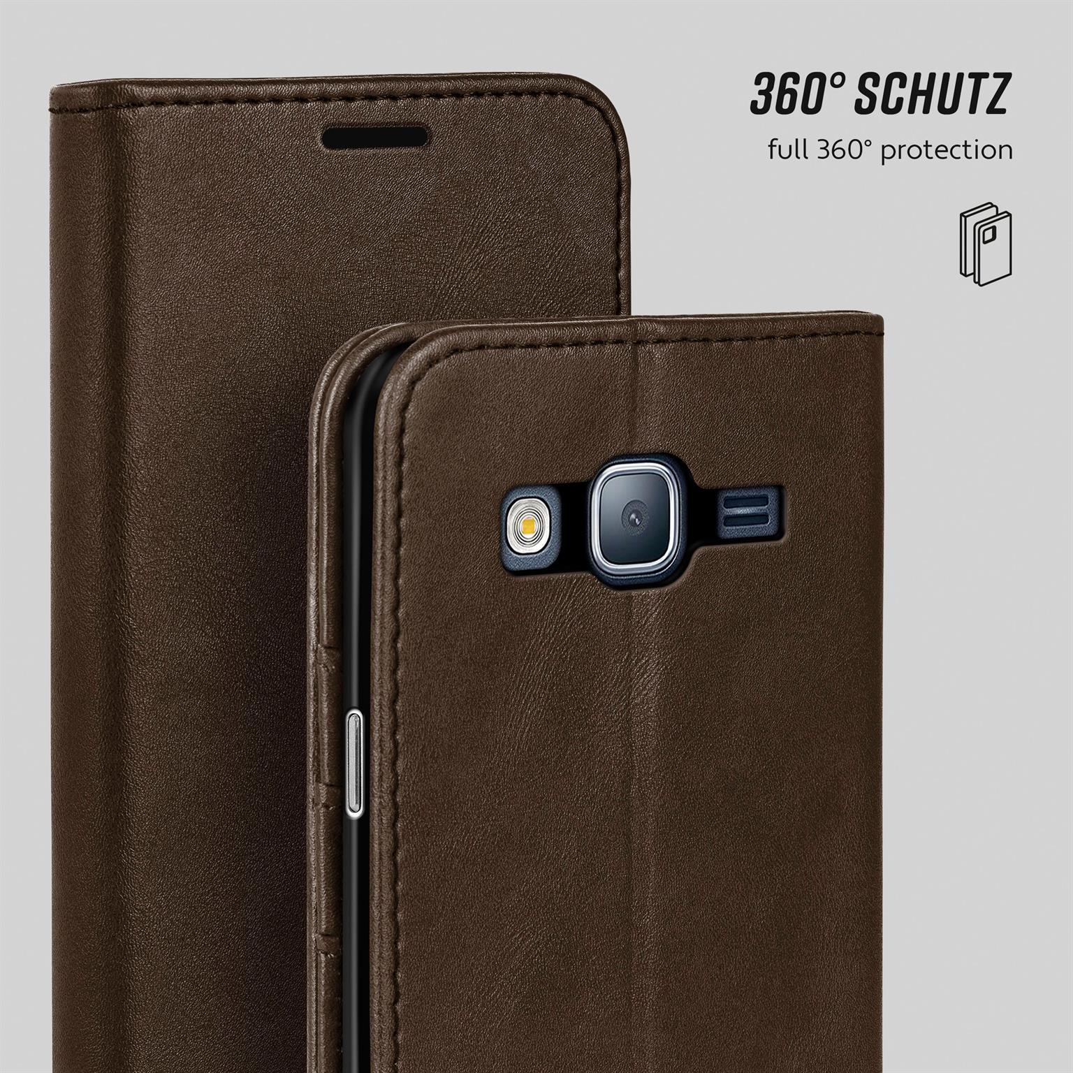 moex Casual Case Samsung Galaxy J3 (2016) Hülle klappbar Leder Optik – Weiteres Produktbild 5