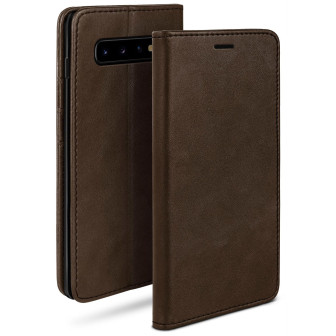 moex moex Casual Case Samsung Galaxy S10 Plus Hülle klappbar Leder Optik – Dark-Soil