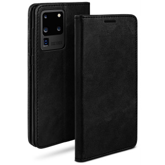 moex Casual Case Samsung Galaxy S20 Ultra Hülle klappbar Leder Optik – Onyx