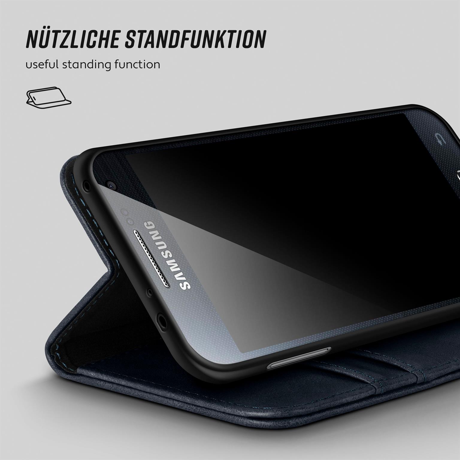moex Casual Case Samsung Galaxy S4 Mini Hülle klappbar Leder Optik – Weiteres Produktbild 4