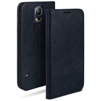moex Casual Case Samsung Galaxy S5 Hülle klappbar Leder Optik – Deep-Ocean moex Casual Case Samsung Galaxy S5 Hülle klappbar Leder Optik – Deep-Ocean
