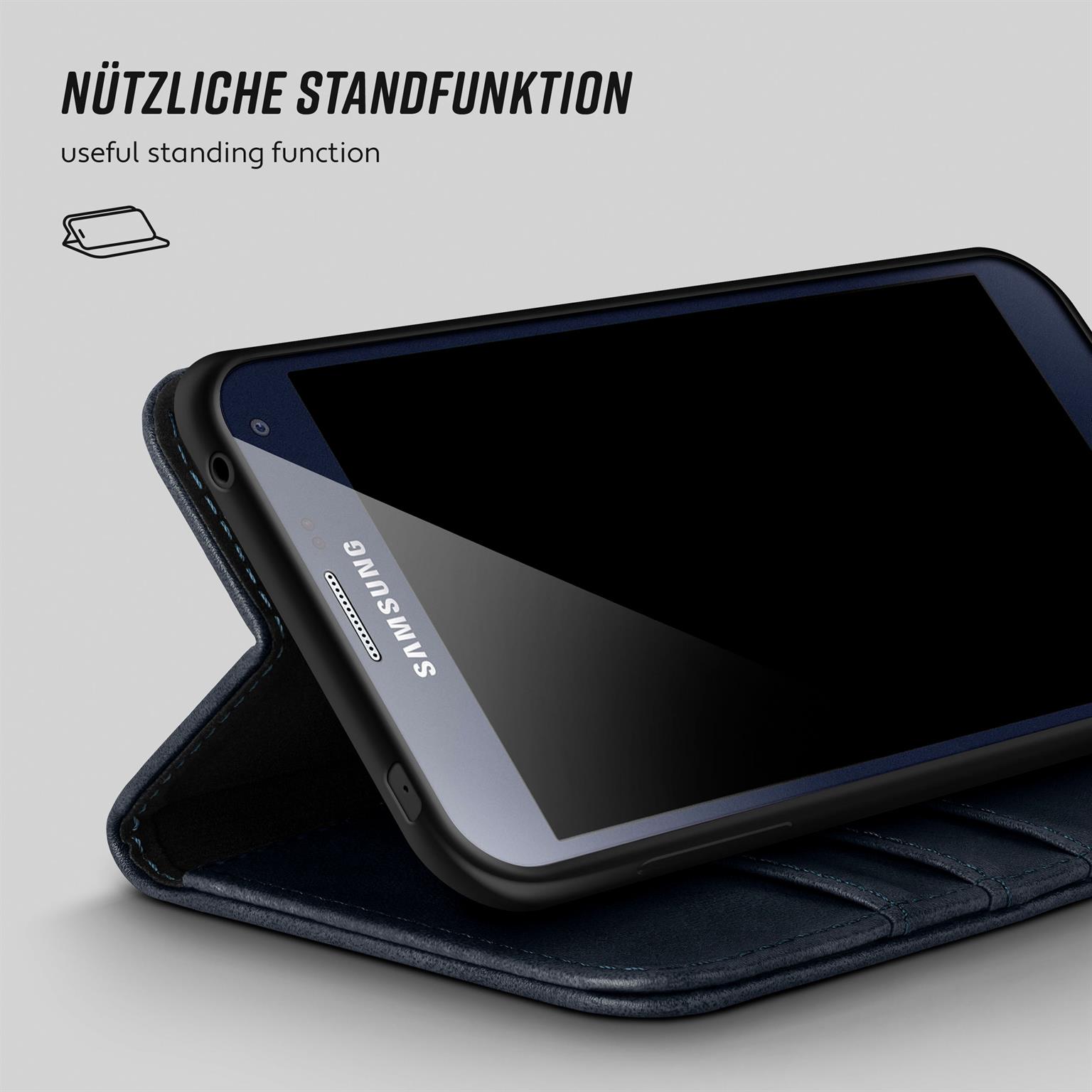 moex Casual Case Samsung Galaxy S5 Hülle klappbar Leder Optik – Weiteres Produktbild 4