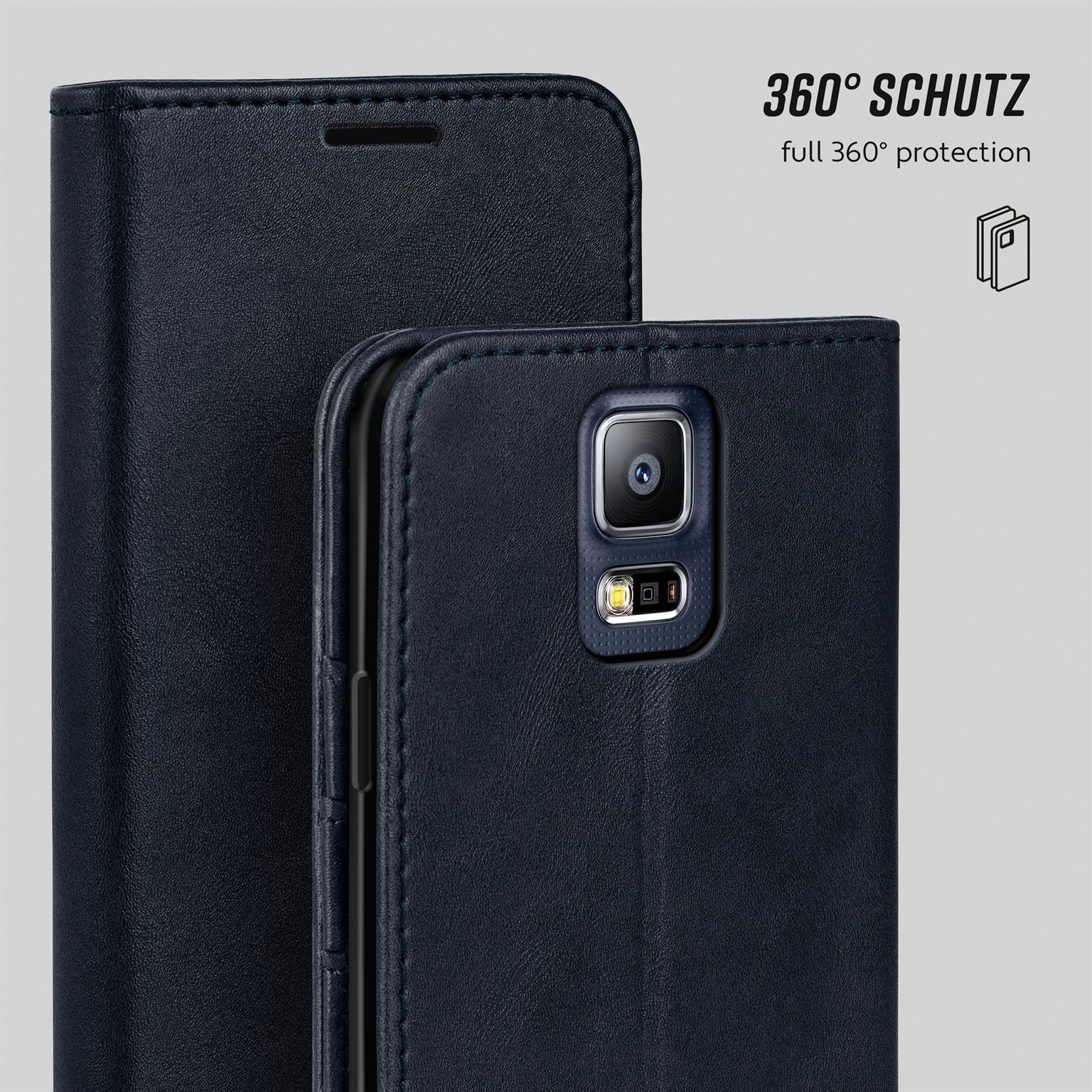 moex Casual Case Samsung Galaxy S5 Hülle klappbar Leder Optik – Weiteres Produktbild 6