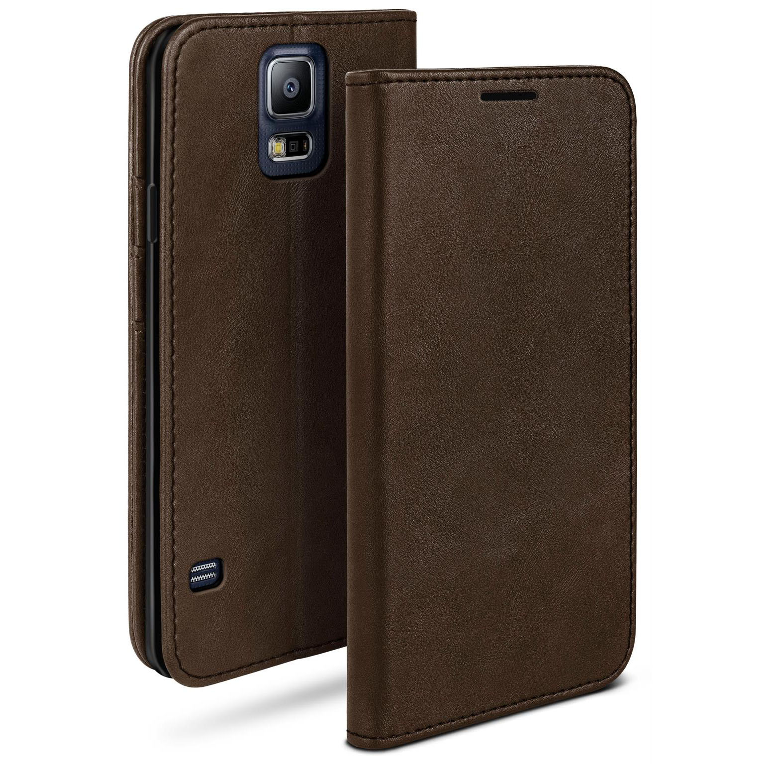 moex Casual Case Samsung Galaxy S5 Hülle klappbar Leder Optik – Weiteres Produktbild 1 moex Casual Case Samsung Galaxy S5 Hülle klappbar Leder Optik – Weiteres Produktbild 1