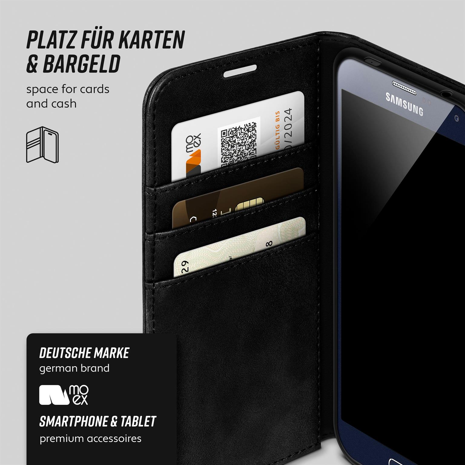 moex Casual Case Samsung Galaxy S5 Hülle klappbar Leder Optik – Weiteres Produktbild 3 moex Casual Case Samsung Galaxy S5 Hülle klappbar Leder Optik – Weiteres Produktbild 3