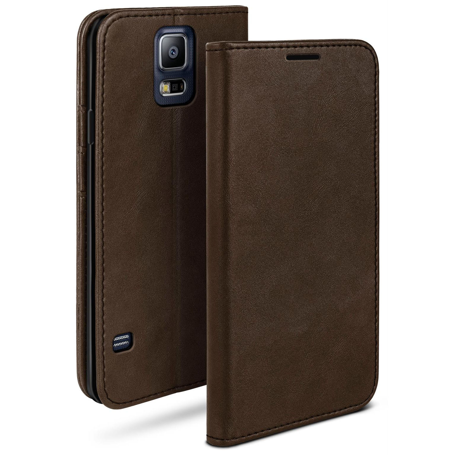 moex Casual Case Samsung Galaxy S5 Neo Hülle klappbar Leder Optik Hauptbild