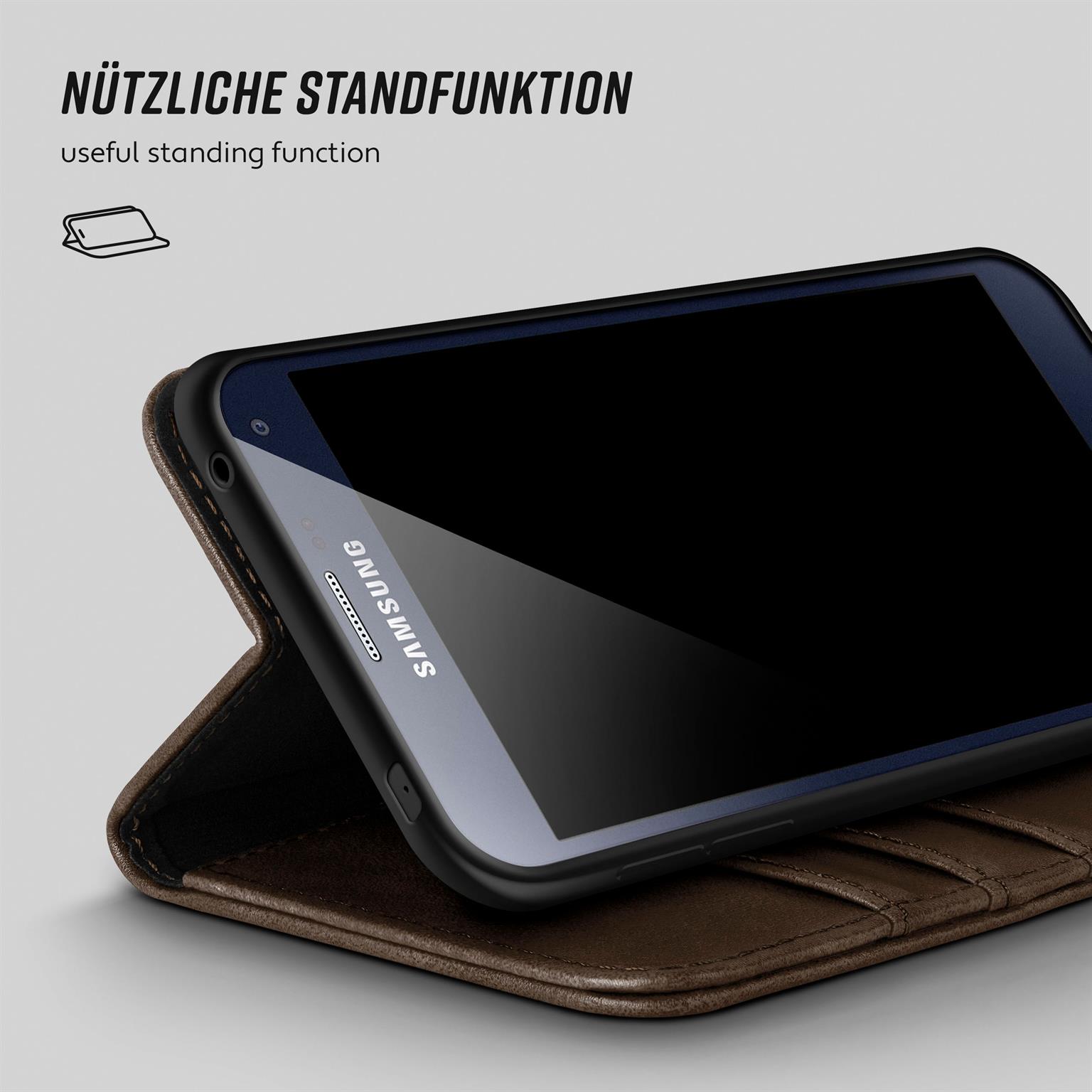 moex Casual Case Samsung Galaxy S5 Neo Hülle klappbar Leder Optik – Weiteres Produktbild 3
