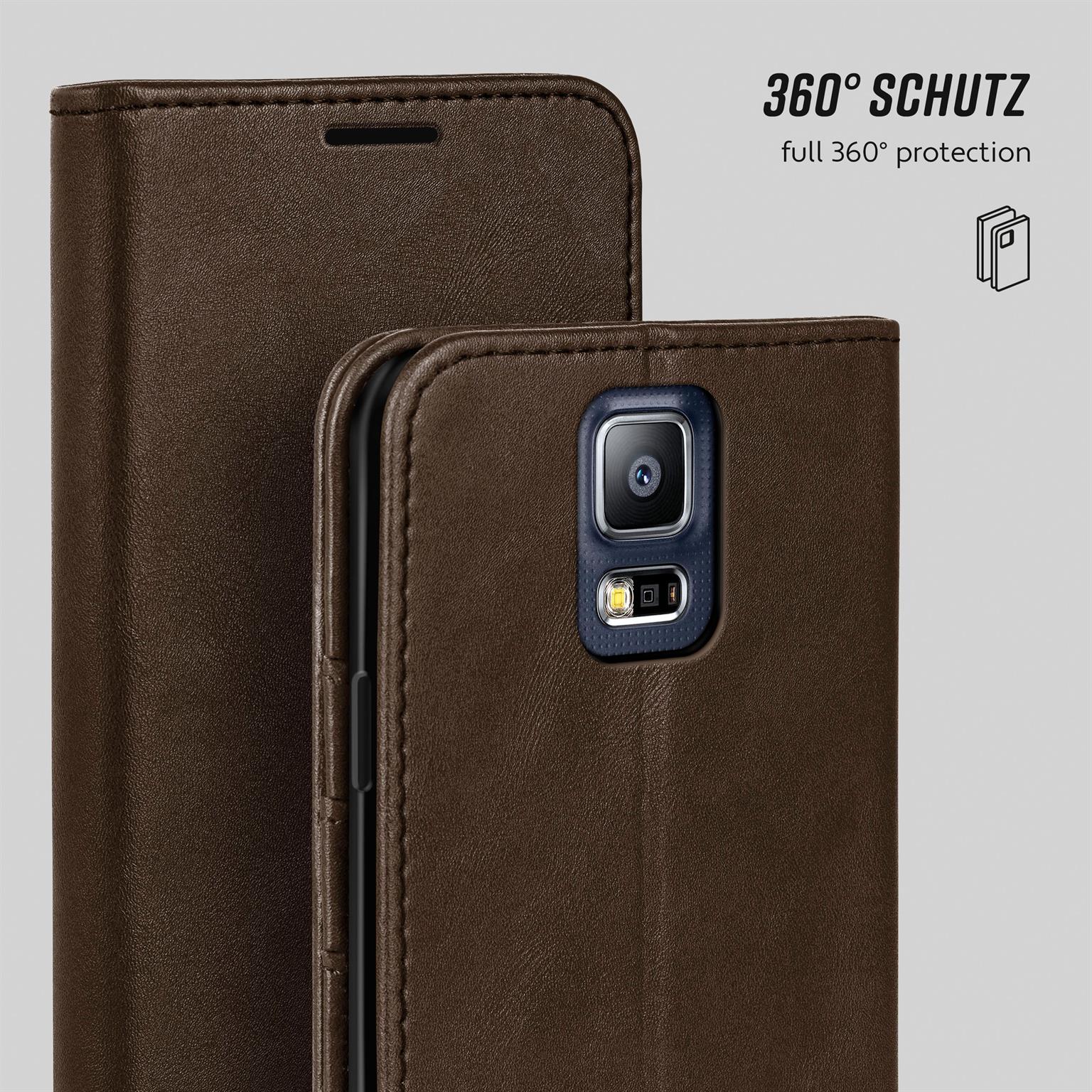 moex Casual Case Samsung Galaxy S5 Neo Hülle klappbar Leder Optik – Weiteres Produktbild 5