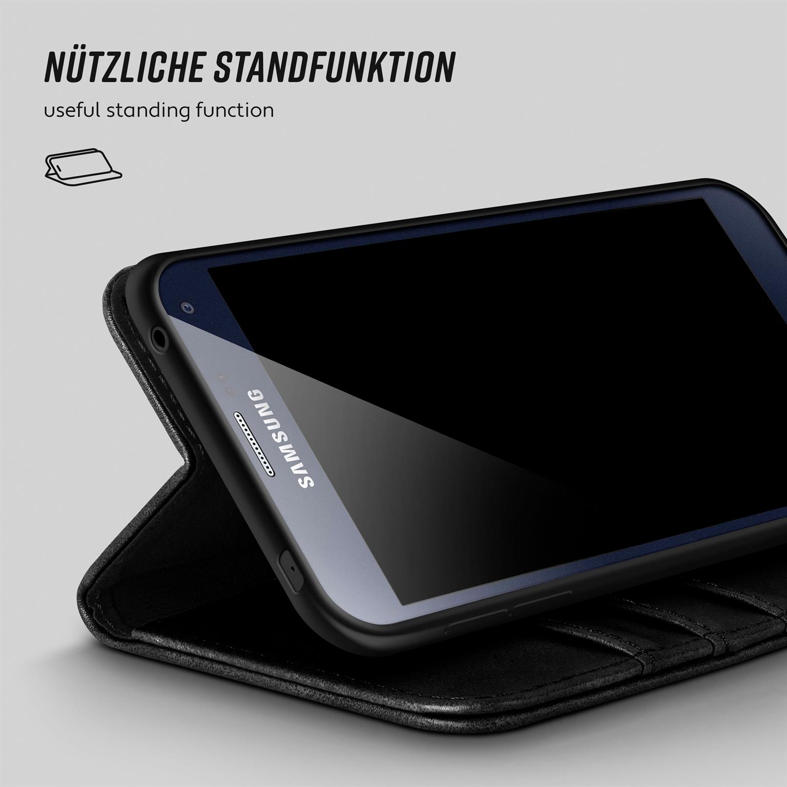 moex Casual Case Samsung Galaxy S5 Neo Hülle klappbar Leder Optik – Weiteres Produktbild 4