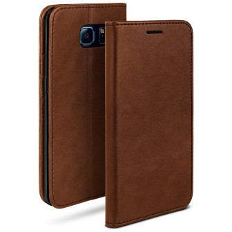 moex moex Casual Case Samsung Galaxy S6 Edge Hülle klappbar Leder Optik – Sienna
