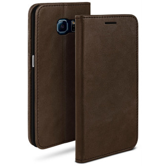 moex moex Casual Case Samsung Galaxy S6 Edge Hülle klappbar Leder Optik – Dark-Soil