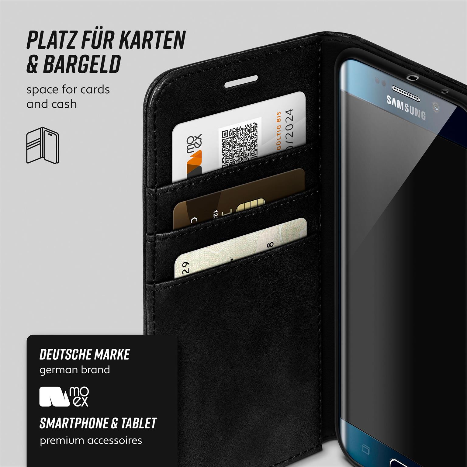 moex Casual Case Samsung Galaxy S6 Edge Hülle klappbar Leder Optik – Weiteres Produktbild 3 moex Casual Case Samsung Galaxy S6 Edge Hülle klappbar Leder Optik – Weiteres Produktbild 3