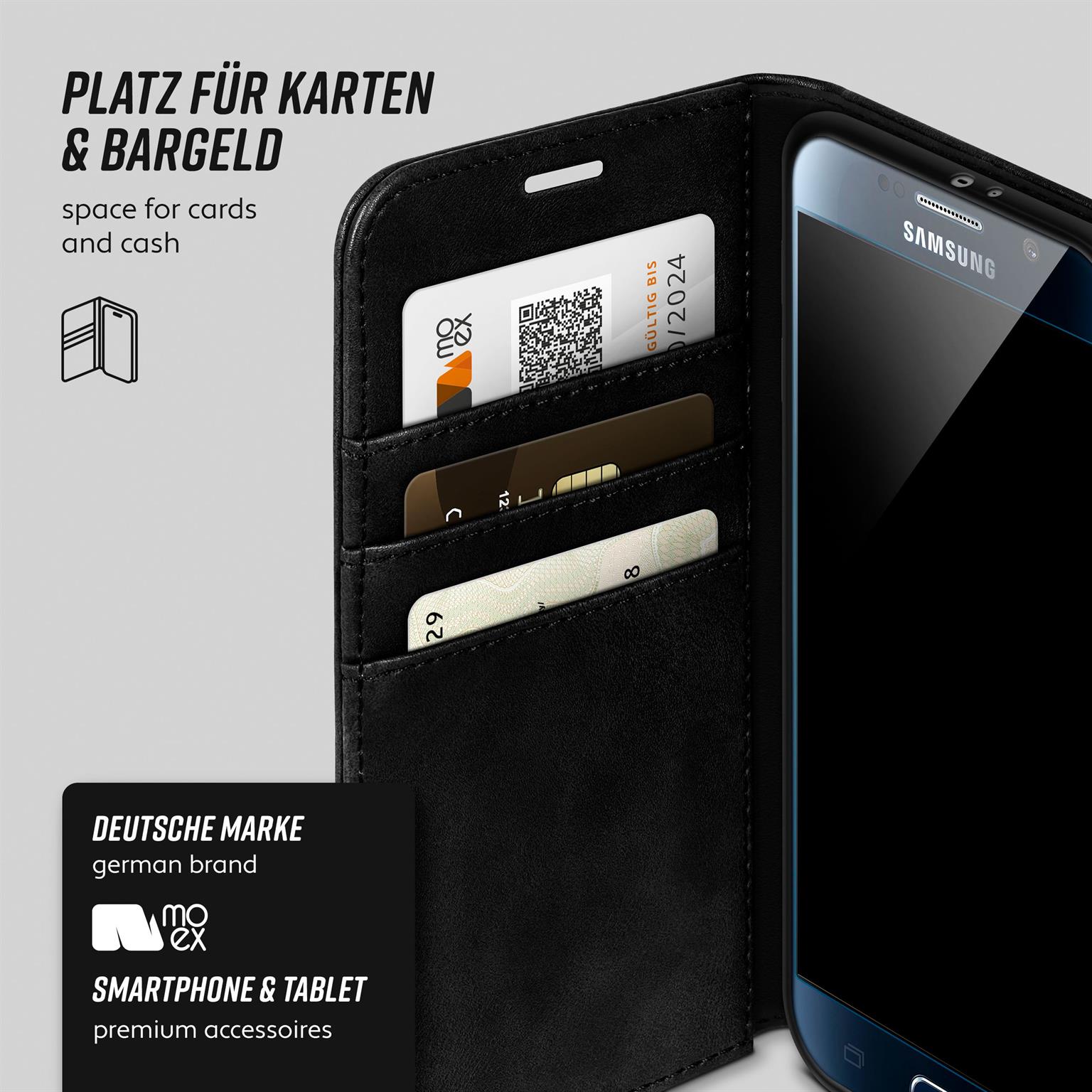 moex Casual Case Samsung Galaxy S6 Hülle klappbar Leder Optik – Weiteres Produktbild 3 moex Casual Case Samsung Galaxy S6 Hülle klappbar Leder Optik – Weiteres Produktbild 3