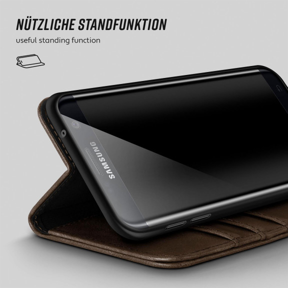 moex Casual Case Samsung Galaxy S7 Edge Hülle klappbar Leder Optik – Weiteres Produktbild 4