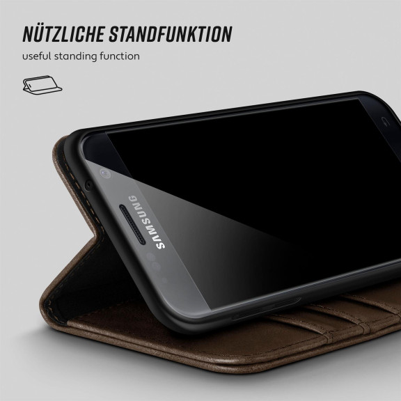 moex Casual Case Samsung Galaxy S7 Hülle klappbar Leder Optik – Weiteres Produktbild 4