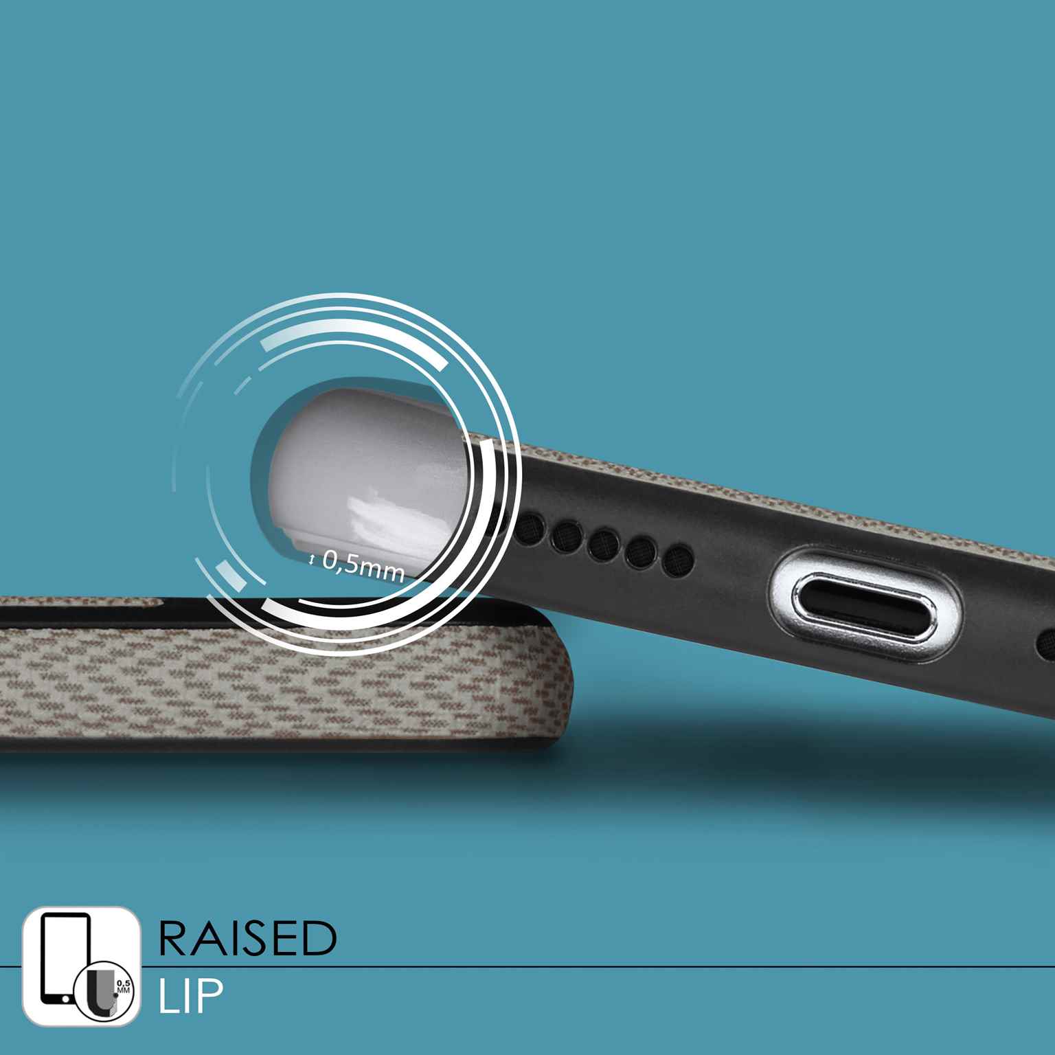 moex Chevron Case für iPhone 6 – Flexible Hülle mit erhöhtem Rand für optimalen Schutz – Weiteres Produktbild 4
