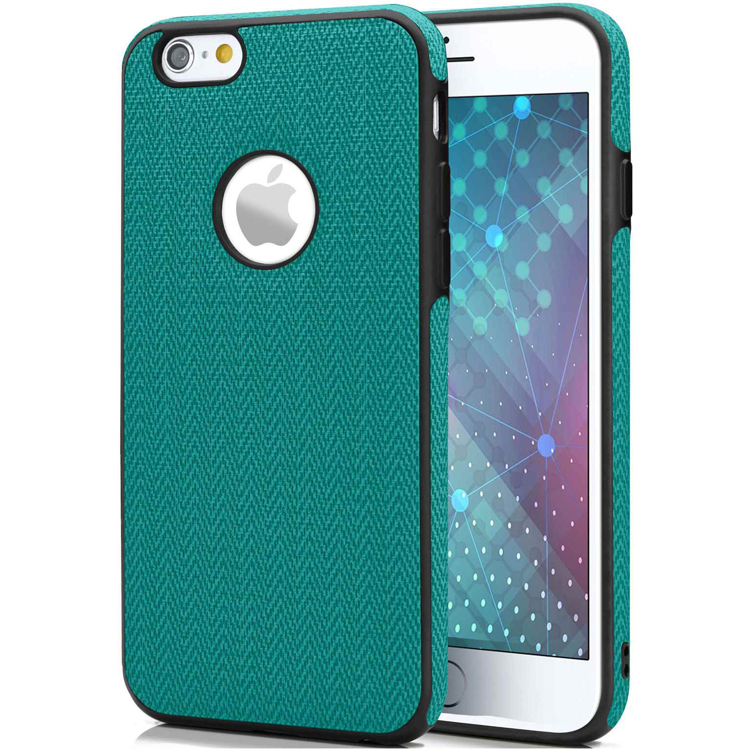 moex Chevron Case für iPhone 6s – Flexible Hülle mit erhöhtem Rand für optimalen Schutz – Azzurro
