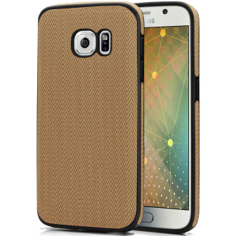 moex moex Chevron Case für Samsung Galaxy S6 – Flexible Hülle mit erhöhtem Rand für optimalen Schutz – Avorio