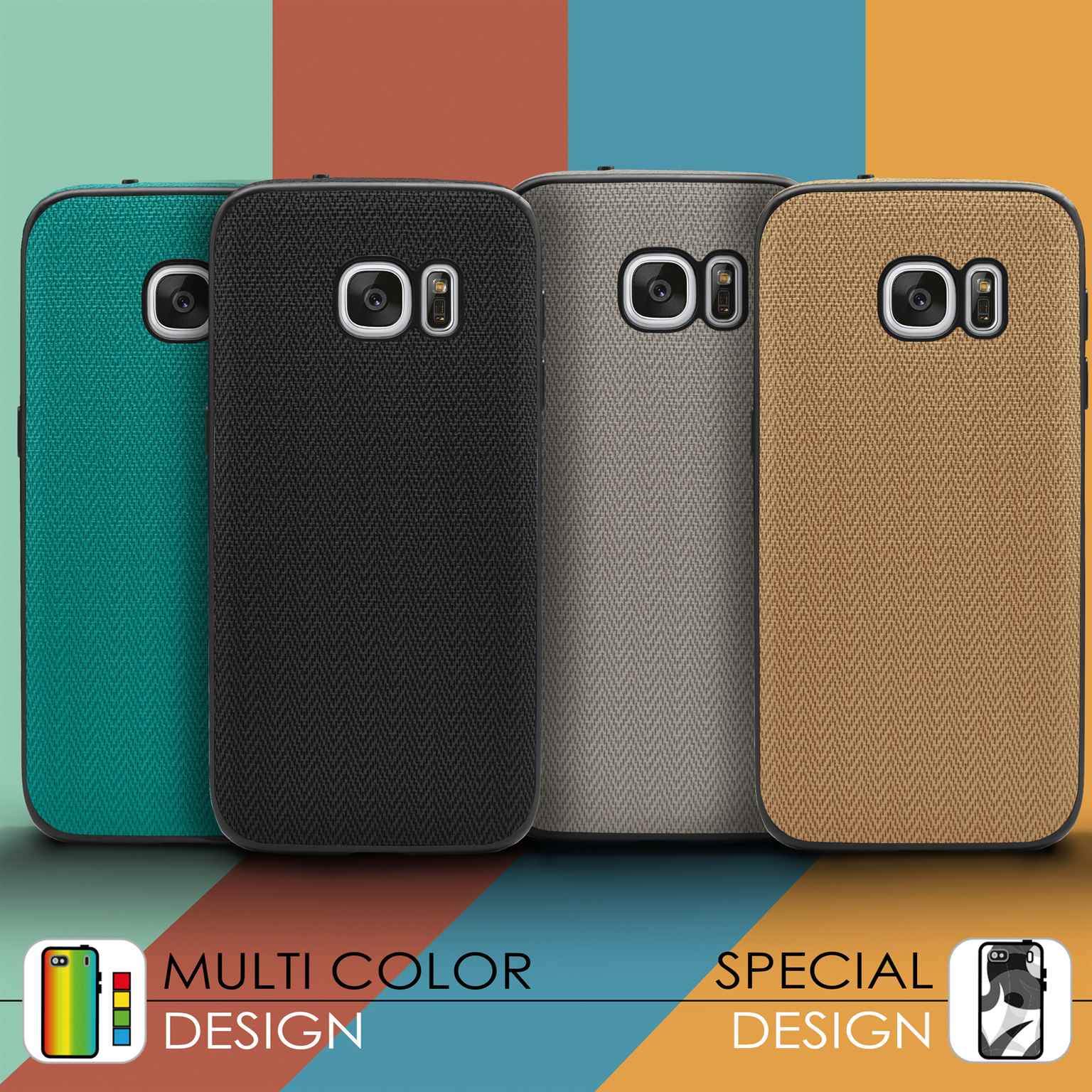 moex Chevron Case für Samsung Galaxy S7 – Flexible Hülle mit erhöhtem Rand für optimalen Schutz – Weiteres Produktbild 5