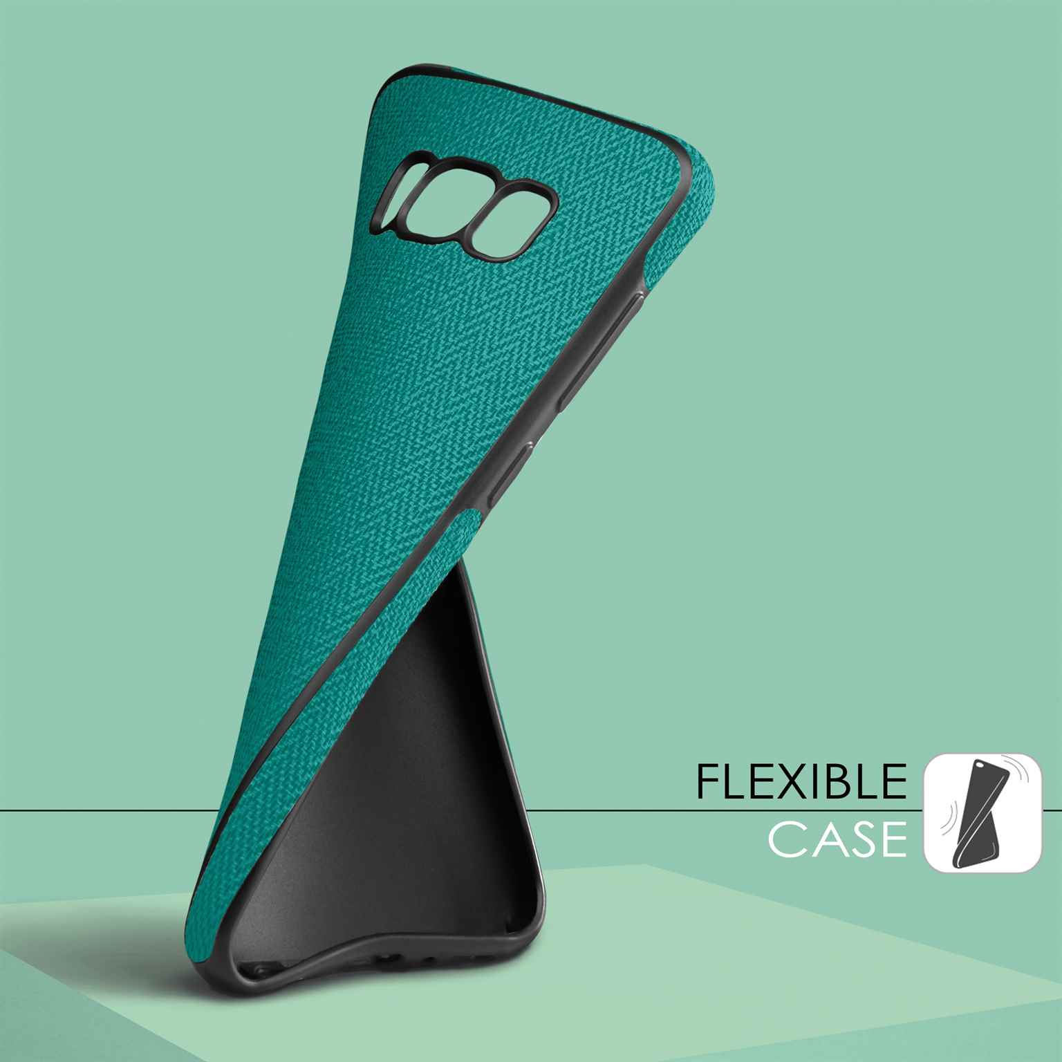 moex Chevron Case für Samsung Galaxy S8 Plus – Flexible Hülle mit erhöhtem Rand für optimalen Schutz – Weiteres Produktbild 1
