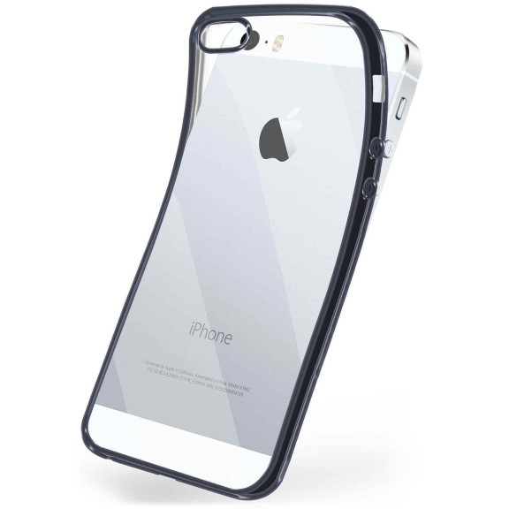 moex Chrome Case für iPhone 5 – Handy Bumper mit Chrom Rand – Transparente Hülle – Weiteres Produktbild 1