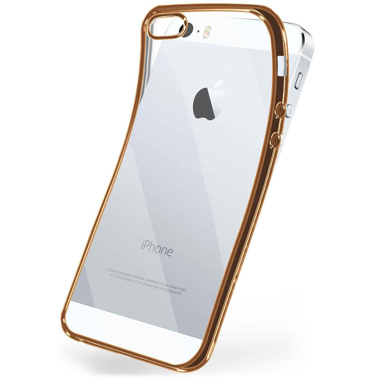 moex Chrome Case für iPhone 5s – Handy Bumper mit Chrom Rand – Transparente Hülle Hauptbild