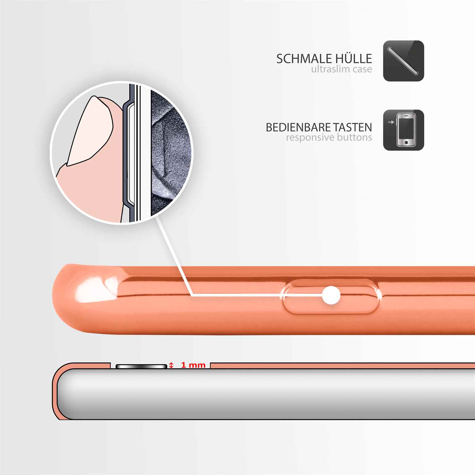 moex Chrome Case für iPhone 5s – Handy Bumper mit Chrom Rand – Transparente Hülle – Weiteres Produktbild 2