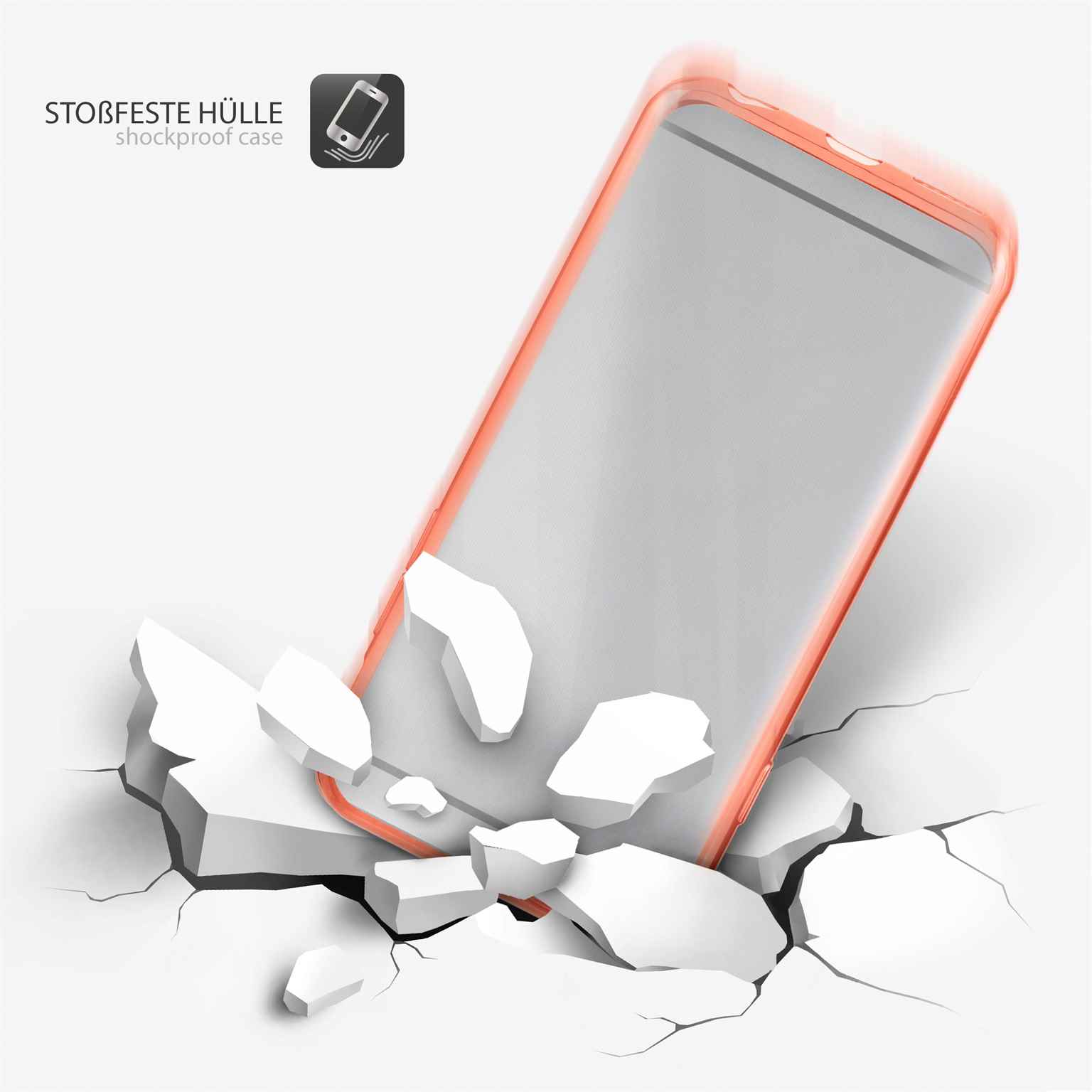 moex Chrome Case für iPhone 5s – Handy Bumper mit Chrom Rand – Transparente Hülle – Weiteres Produktbild 3