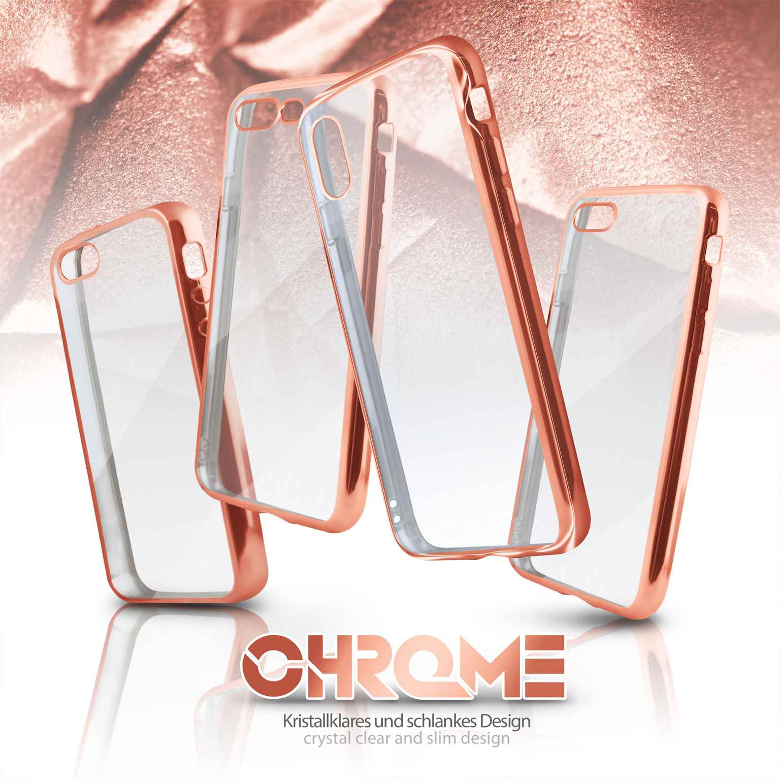 moex Chrome Case für iPhone 5s – Handy Bumper mit Chrom Rand – Transparente Hülle – Weiteres Produktbild 5