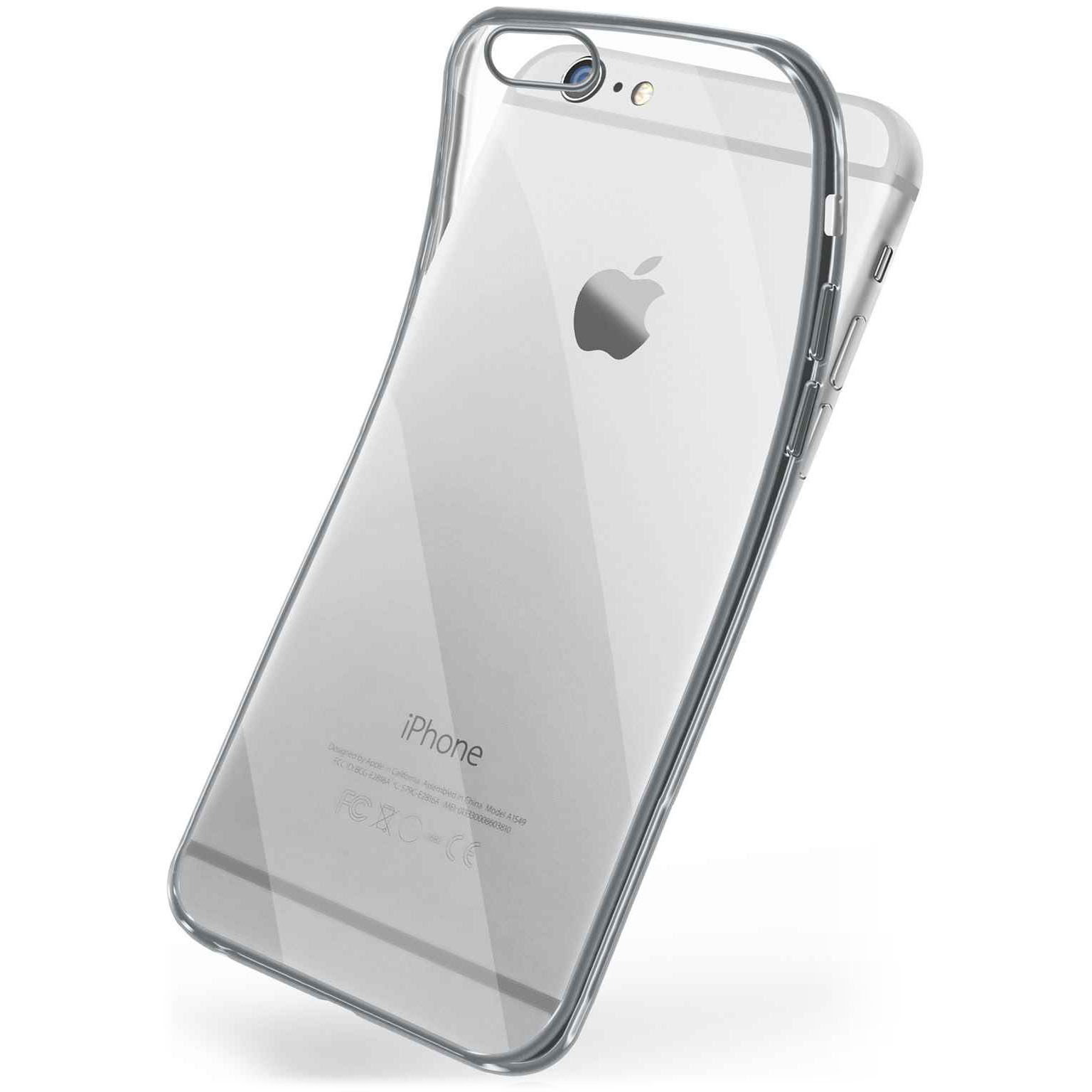 moex Chrome Case für iPhone 6s Plus – Handy Bumper mit Chrom Rand – Transparente Hülle – undefined