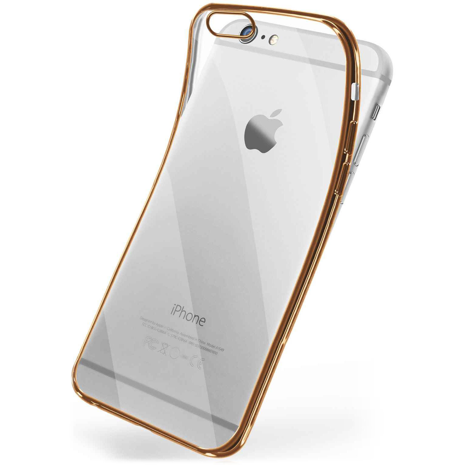 moex Chrome Case für iPhone 6s – Handy Bumper mit Chrom Rand – Transparente Hülle