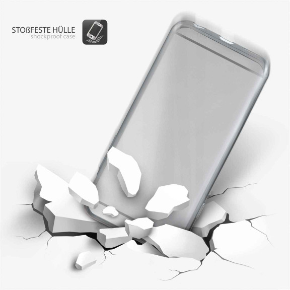 moex Chrome Case für iPhone 6s – Handy Bumper mit Chrom Rand – Transparente Hülle – Weiteres Produktbild 4