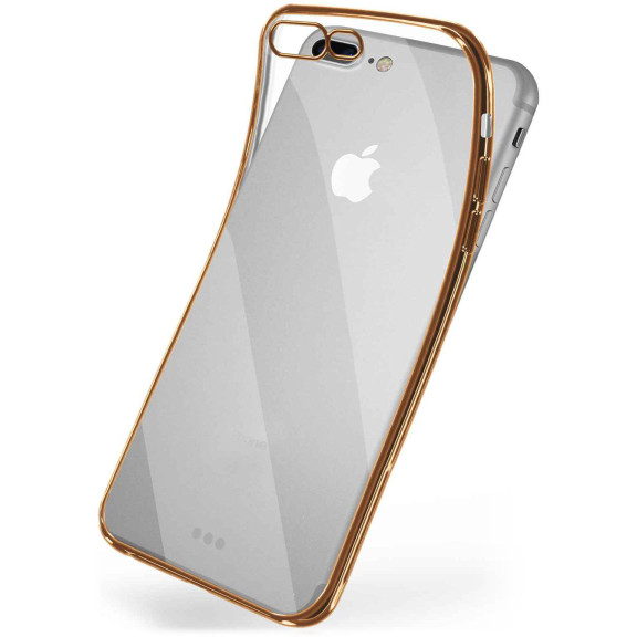 moex Chrome Case für iPhone 7 Plus – Handy Bumper mit Chrom Rand – Transparente Hülle – Weiteres Produktbild 1